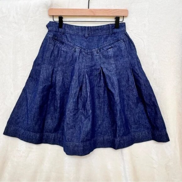 NWOT Free People Scout Denim Vest and Skirt Set in Teal Flower - Picture 4 of 14